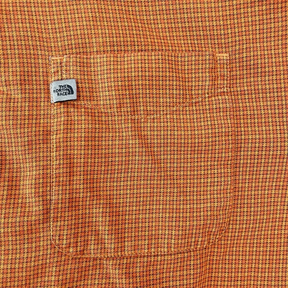 THE‎ NORTH FACE A5 Series Shirt Mens L Orange Long-Sleeve Button Up Hiking Camp